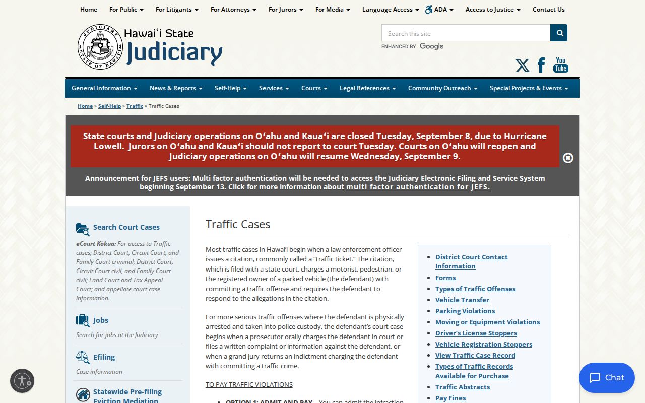 Honolulu County traffic warrant citation process